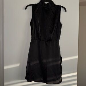 Lulu's Black Sleeveless Halter Sheath Mini Dress